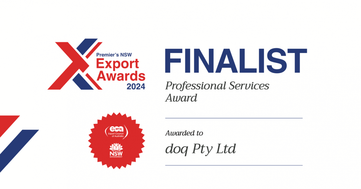 NSW Export Awardsファイナリストに7年連続で選出｜NEWS｜We are doq®
